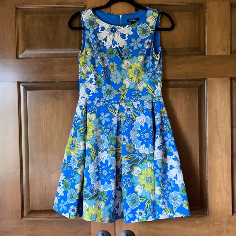 Blue floral dress